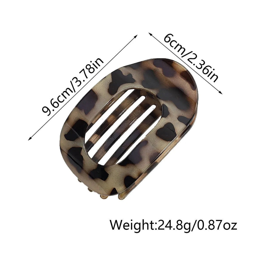 Brenda Women's Large Hair Claw Clip Oval Flat