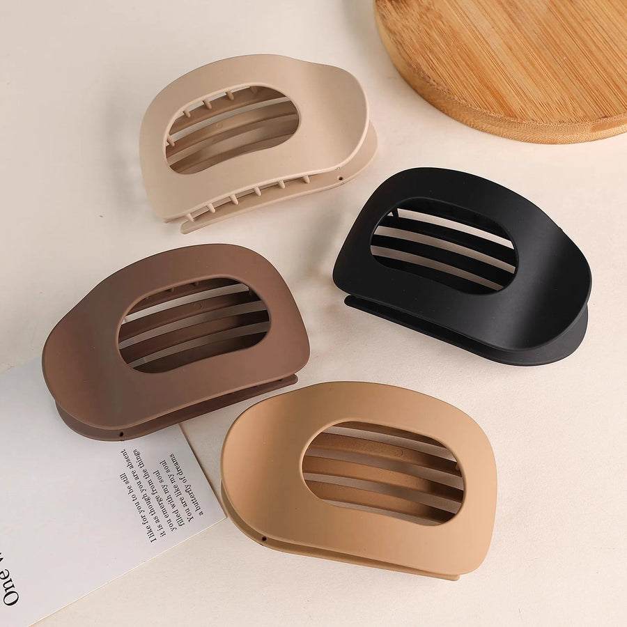 Brenda Women's Large Hair Claw Clip Oval Flat in 4pcs-1