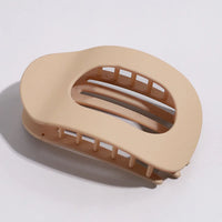 Brenda Women's Large Hair Claw Clip Oval Flat in matte beige