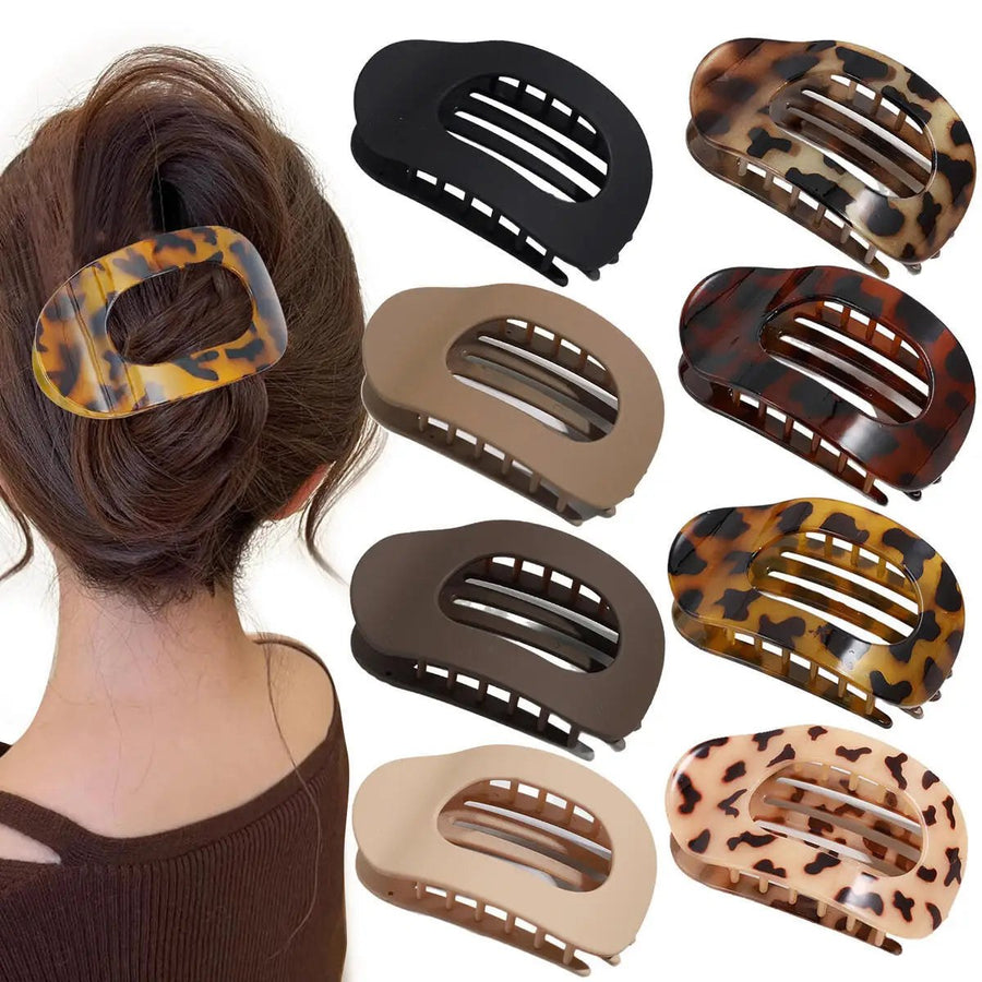 Brenda Women's Large Hair Claw Clip Oval Flat