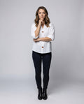 Briar Casual Linen Blouse with V-Neck