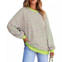 Briar Casual Shirt with Striped and Oversized in Pink