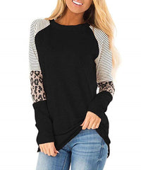 Briar Casual Top with Striped in Black