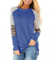 Briar Casual Top with Striped in Blue