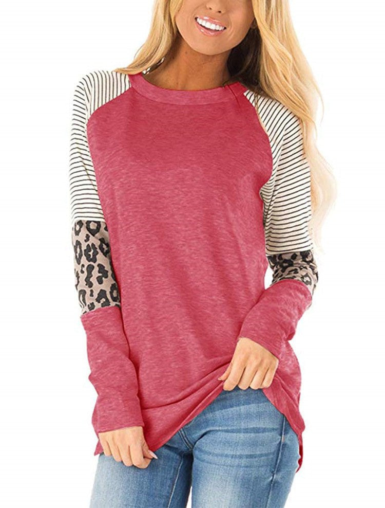 Briar Casual Top with Striped in Red