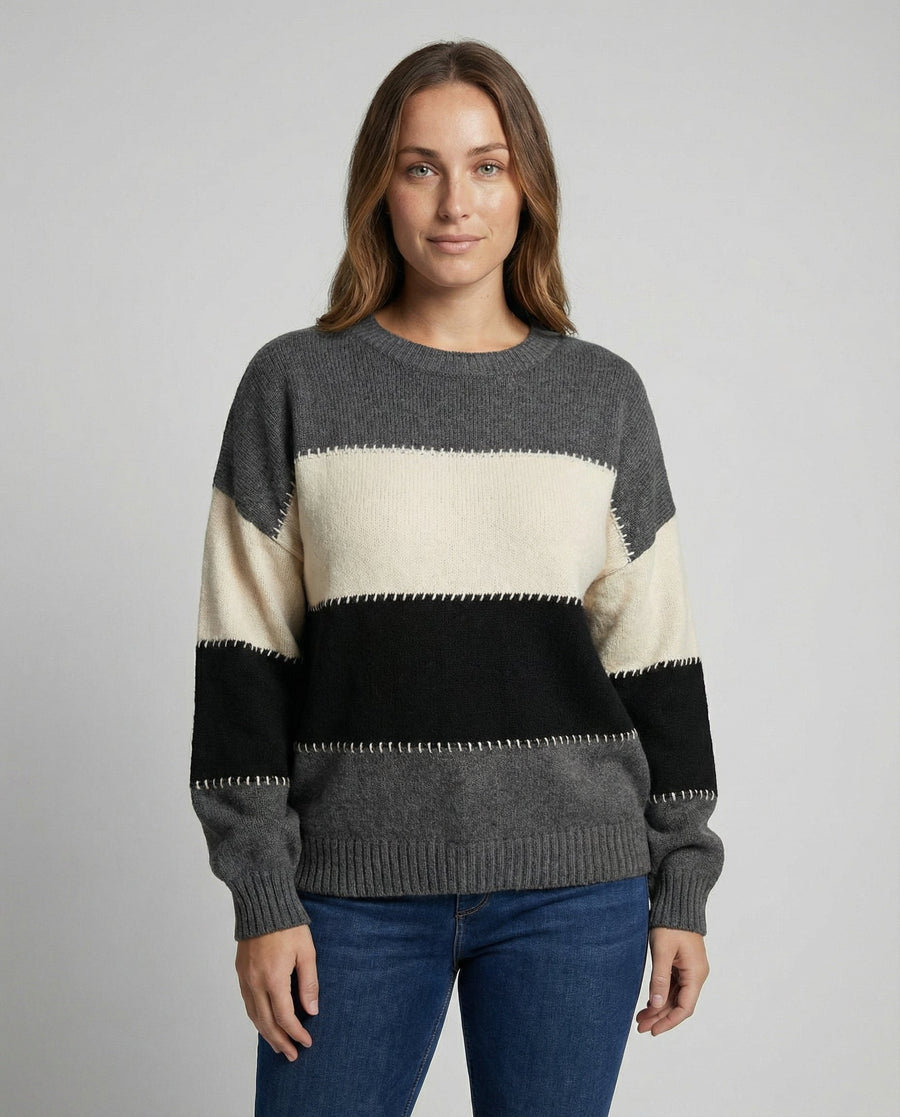 Briar Comfortable Sweater in Grey