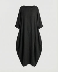Briar Dress with Side Pockets and Pockets in Black