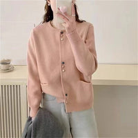 Briar Knit Cardigan with Pockets in Pink