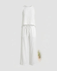 Briar Lightweight Linen Set in Beige