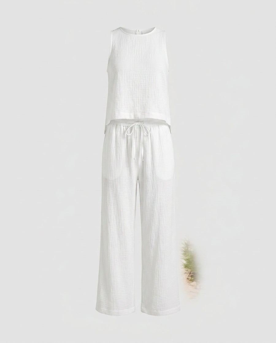 Briar Lightweight Linen Set in Beige