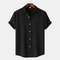 Briar Relaxed Shirt with Short Sleeve in Black