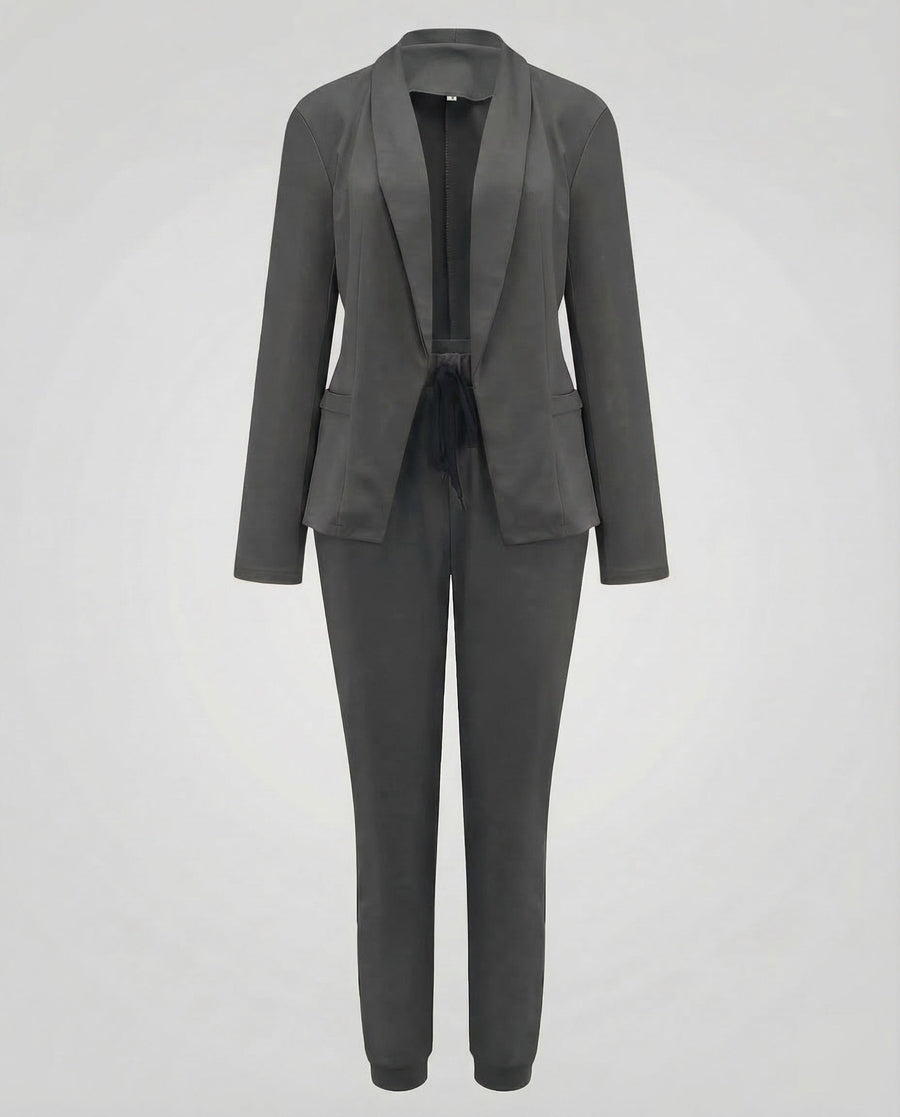 Bridget Casual Suit in Dark Grey