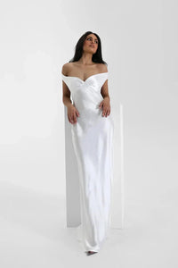 Bridget | Gown Maxi Dress in White