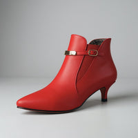 Briella Kitten Heel Bootie in Crimson