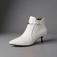 Briella Kitten Heel Bootie in Ivory