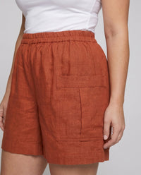 Brielle Casual Linen Shorts with Side Pockets and Pockets