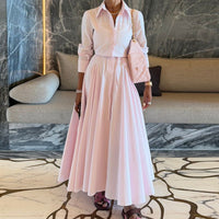 Brielle Elegant Shirt Dress in Kleid