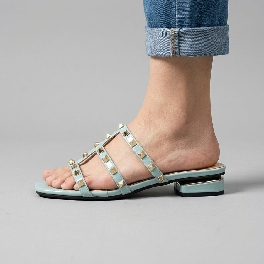 Brielle Studded Sandal in Baby Blue