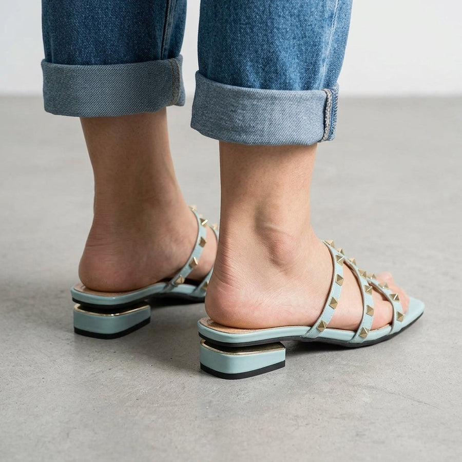 Brielle Studded Sandal in Baby Blue