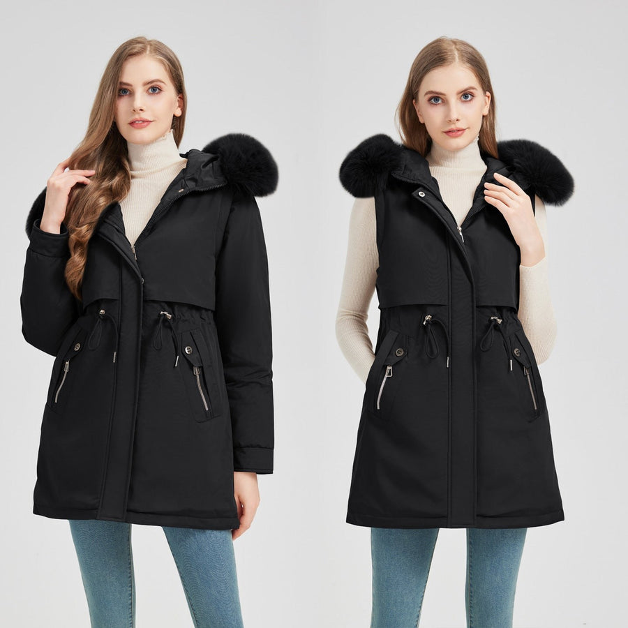 Brielle Vest with Hood in Black