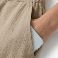 Brindis Women's Wide Leg Cropped Linen Pants