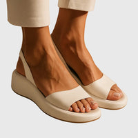 Briony Women's Open Toe Slide Sandals in White