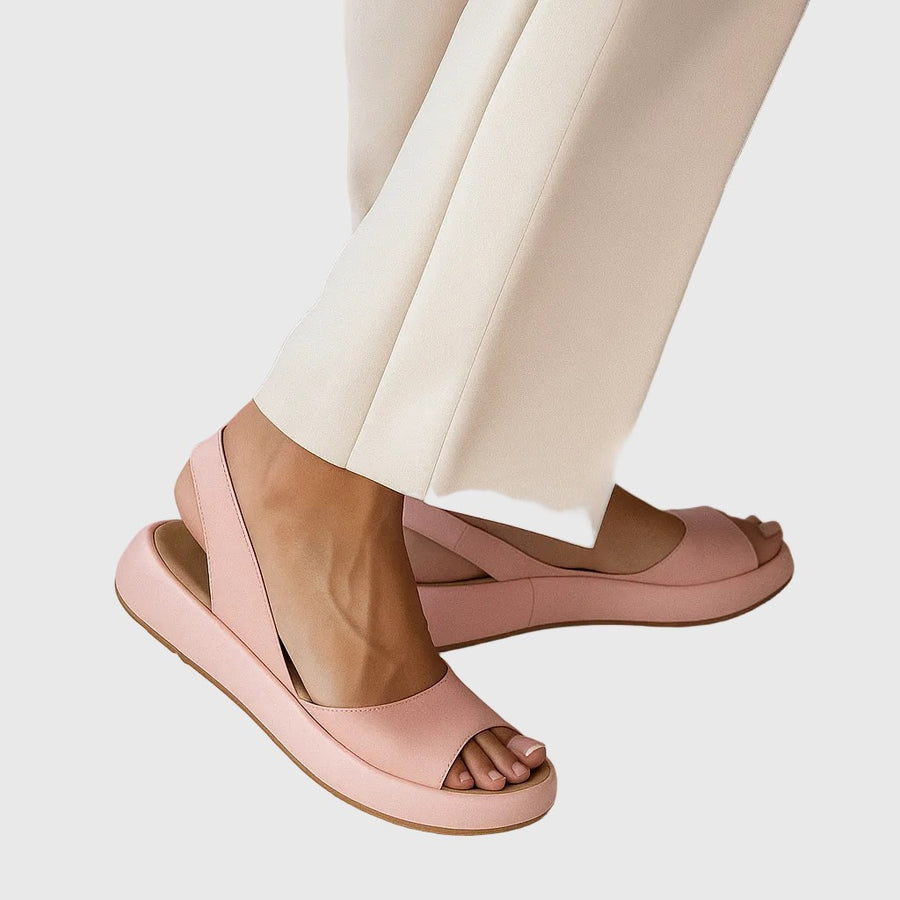 Briony Women's Open Toe Slide Sandals in Yellow