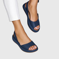 Briony Women's Open Toe Slide Sandals in Yellow