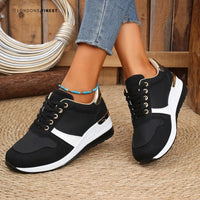 Brittany Women's Wedge Sneakers & Platform Trainers in Black