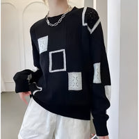 Viola | Women's Winter Block Pattern Knit Sweater