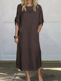Bronte Breezy Dress in Coffee