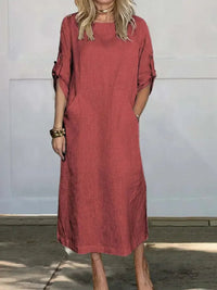Bronte Breezy Dress in Red