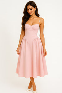 BROOKLYN | PINK MIDI DRESS