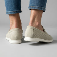 Brooks Smooth Suede Loafer in Light Sage