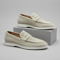 Brooks Smooth Suede Loafer in Light Sage