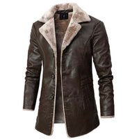 Reinhard | Men's Winter Faux Leather Jacket with Warm Faux Fur Lining