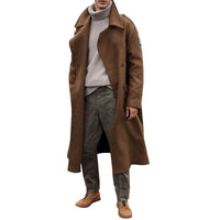 Bruno Elegant Trench Coat with Pockets in Brown