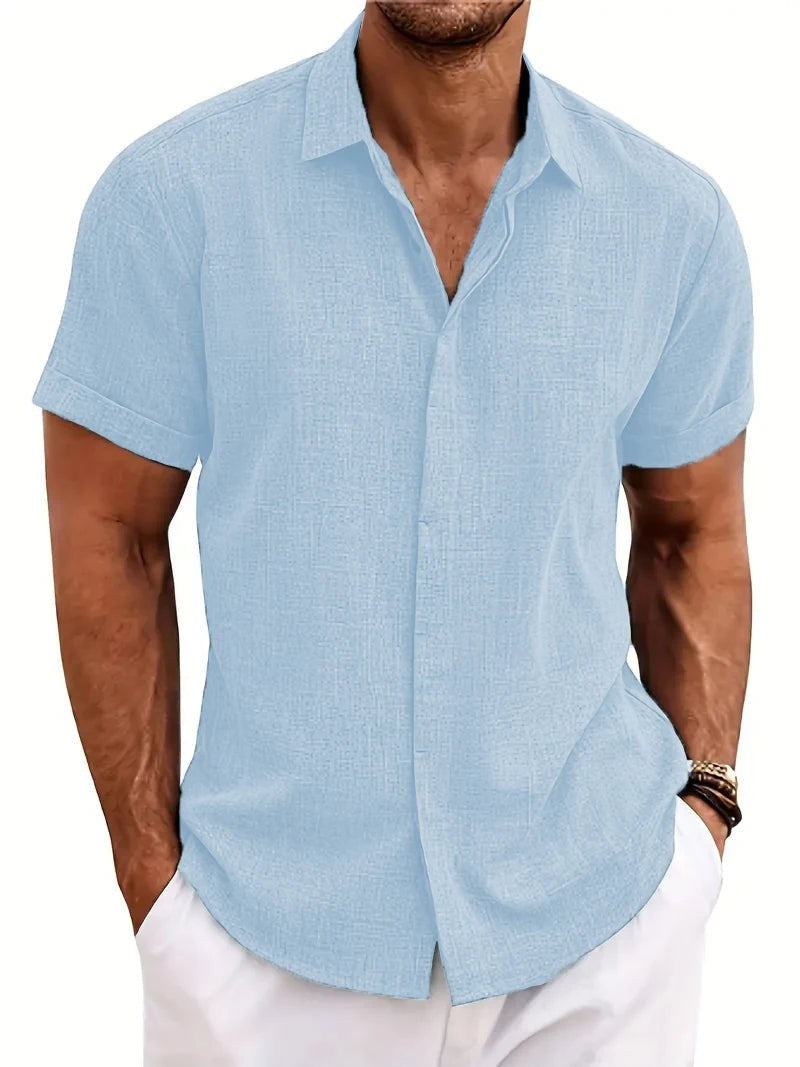 Bruno Linen Shirt in Light Blue