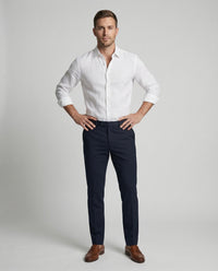 Bruno Linen Shirt with Stand Collar