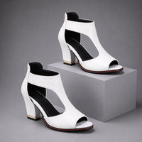 Brynne Cutout Block Heel in Pearl