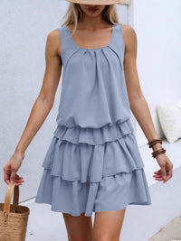Celestine Ruffle Layered Mini Dress