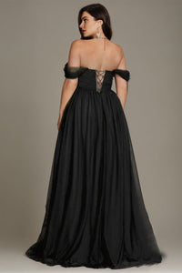 Valentina Off-Shoulder Maxi Dress in Sage