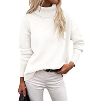 Zeagoo Women' Turtleneck Sweater 2026 Fall Winter Chunky Knitted Pullover High Low Hem Trendy Basic Jumper Top Lake Smal