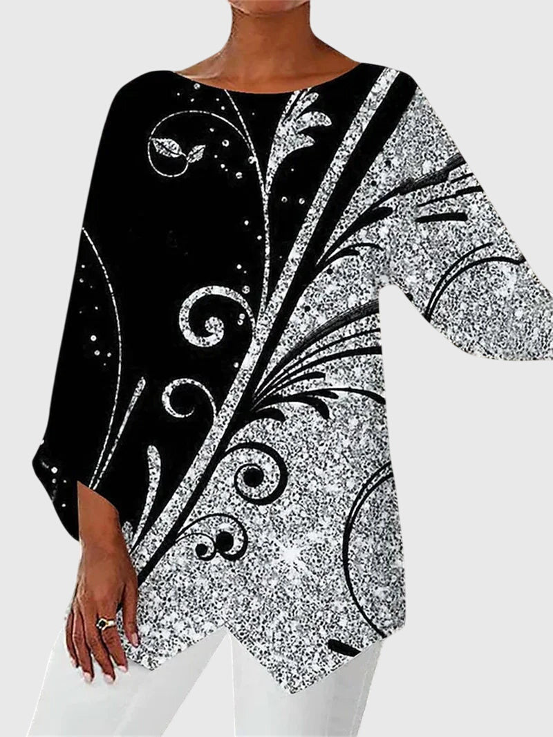 Kerstin | Women's Relaxed Butterfly Print Tunic Top