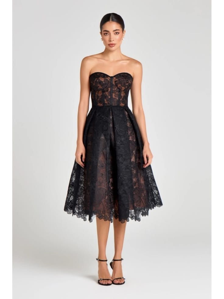 Nadine Merabi Olivia Lace Corset Dress Size 6