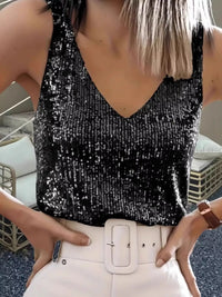 Margot Sequin V-Neck Tank