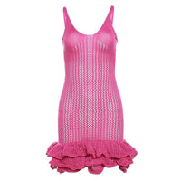 DIANA | CROCHET RUFFLE MINI DRESS