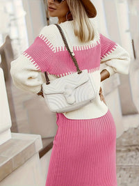 Margot Two-Tone Ribbed Knit Set