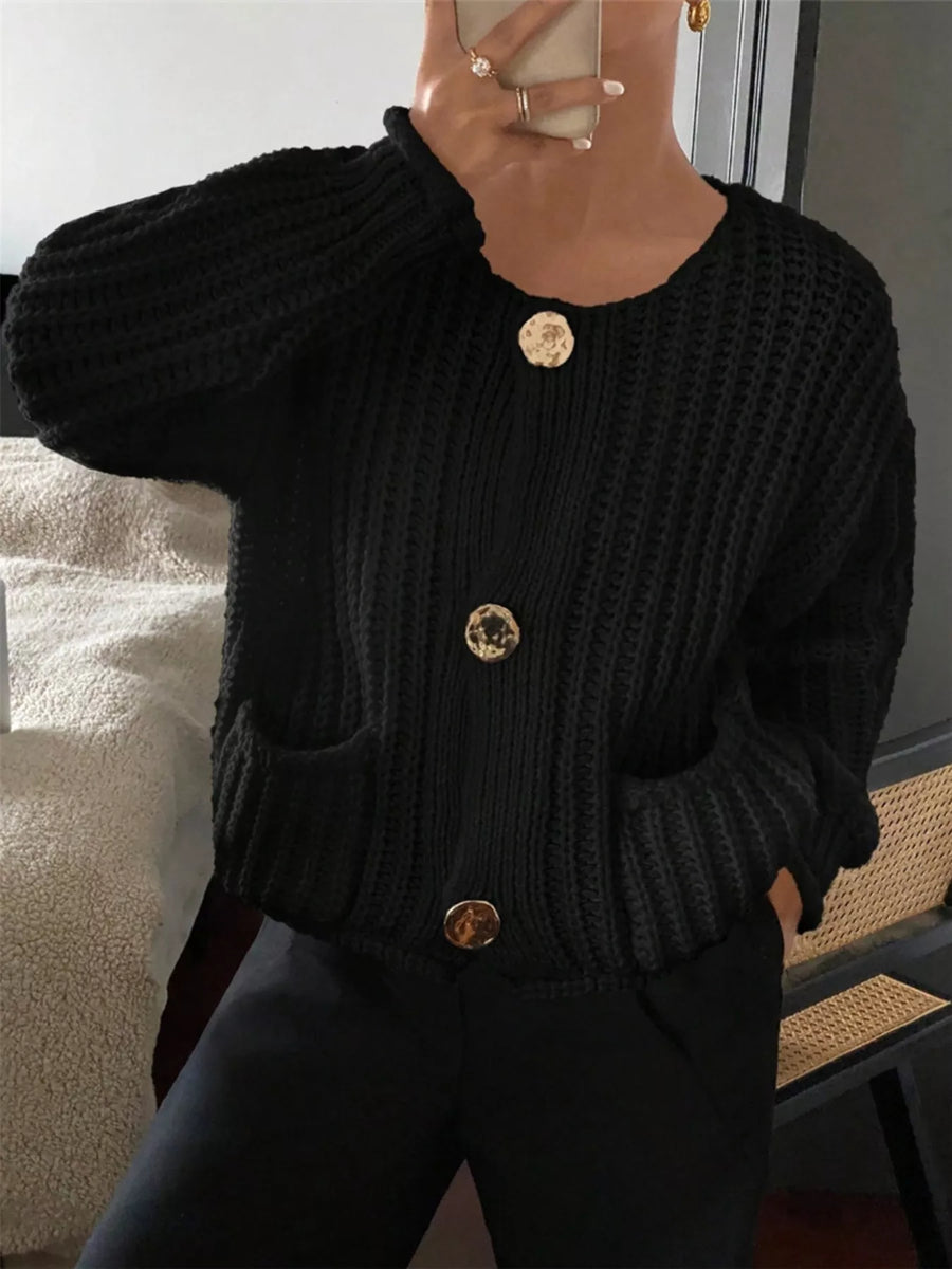 Margot Linen Button Cardigan