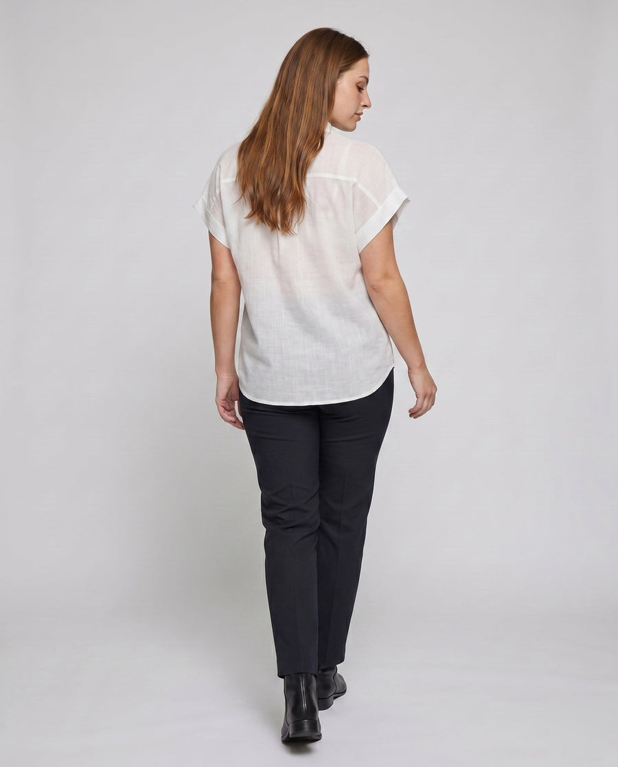 Caitlin Casual Linen Blouse